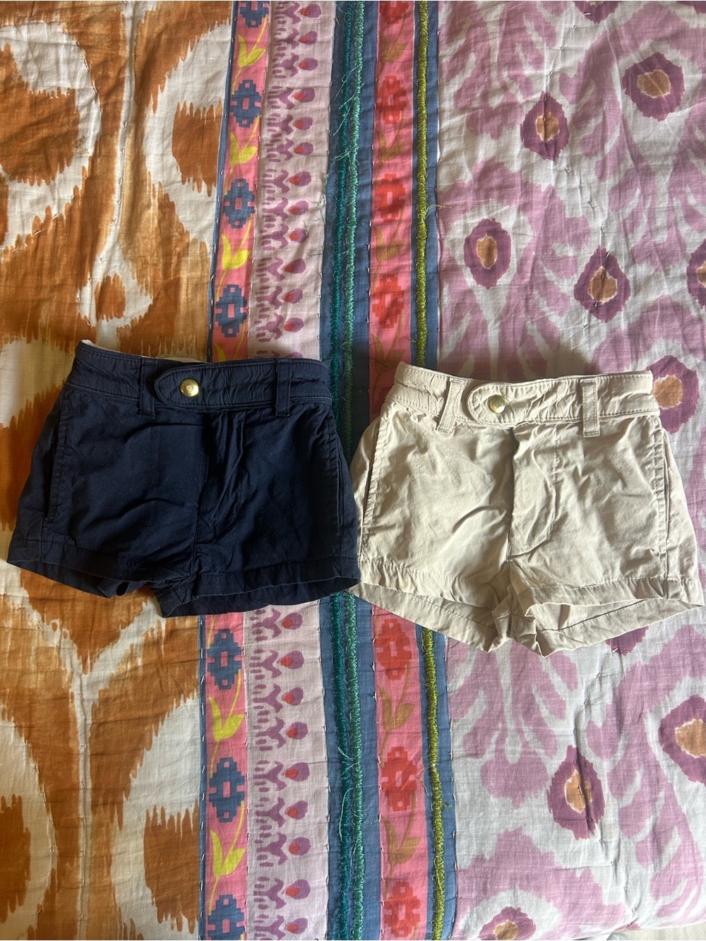 Classic linen above the knee toddler Shorts in Navy and khaki